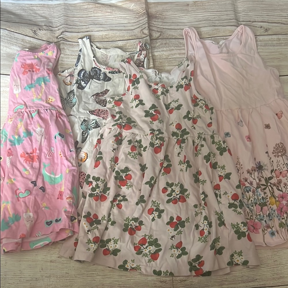 H&M (4) play dresses size 2-4Y fun prints